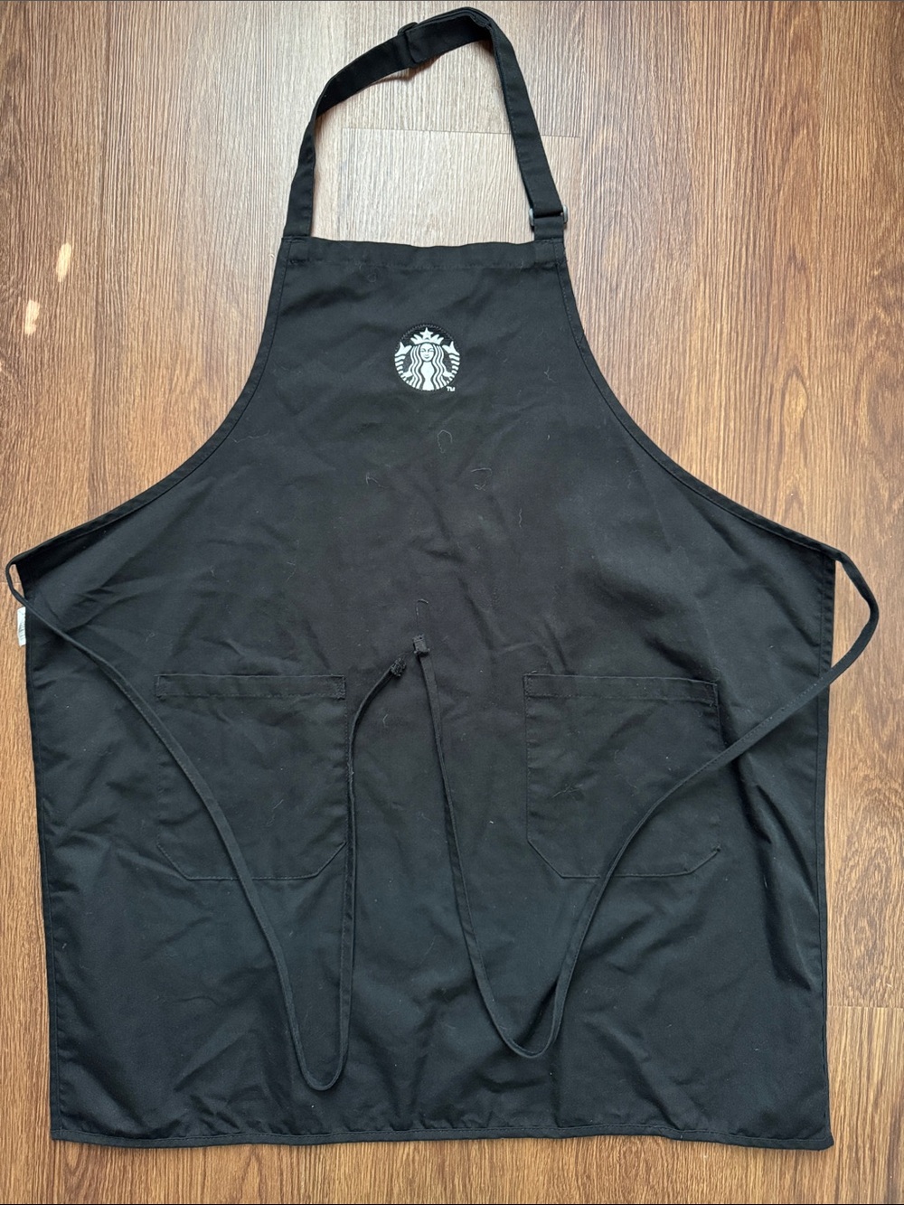 Starbucks Black Apron with White Siren Logo